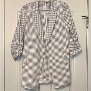 Rachel Zoe Black and White Blazer Lightweight Checkered Jacket